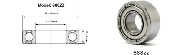 Nsk 688zz Single Row Double Shielded Deep Groove Ball Bearing Pressed Steel  Cage Normal Clearance 688azz1mc3 Metric 8*16*5mm - Buy Deep Groove Ball  Bearing 688azz1mc3,Bearing Importer 688azz1mc3,Black Rubber Sealed Bearings  Fit For