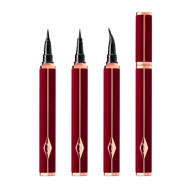 

Red Velvet Eyeliner Tube Not Smudge Quick Drying Waterproof Makeup Red Eyeliner Pencil Private Label, As shown