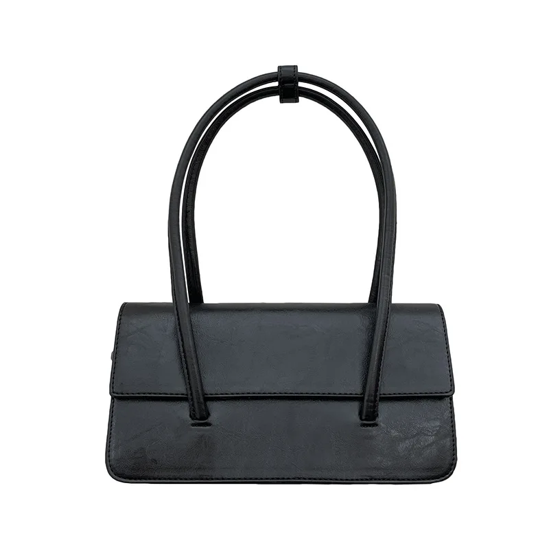 

Wholesale price fashion style woman small leather handbag black underarm purses and handbags
