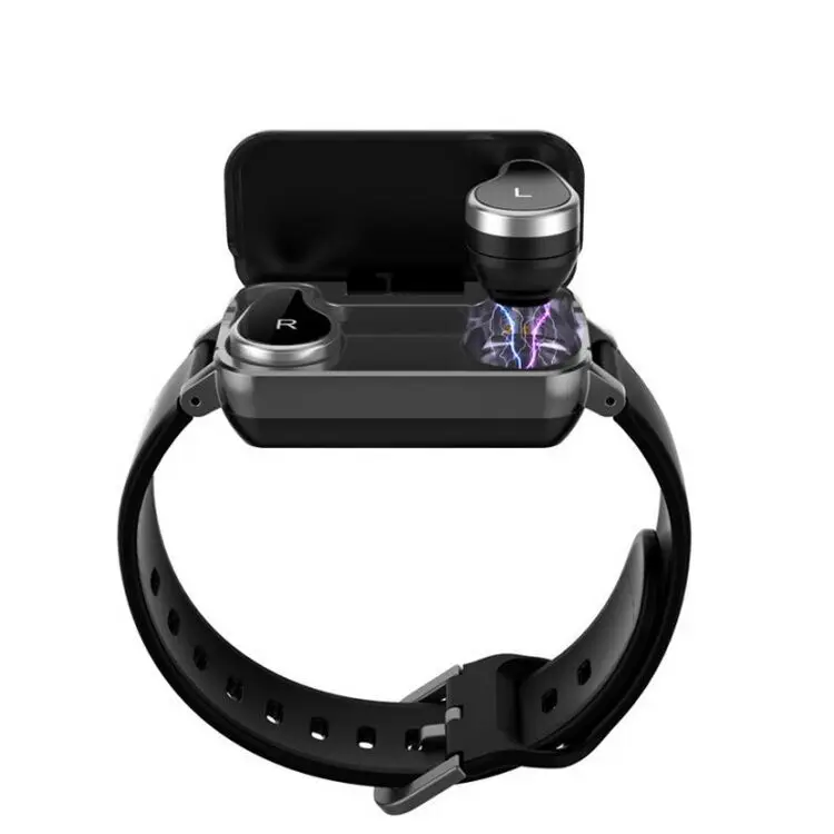 

Professional smart wrist band with heart rate monitor blood pressure fitness bracelet sport watch wireless headset earphones