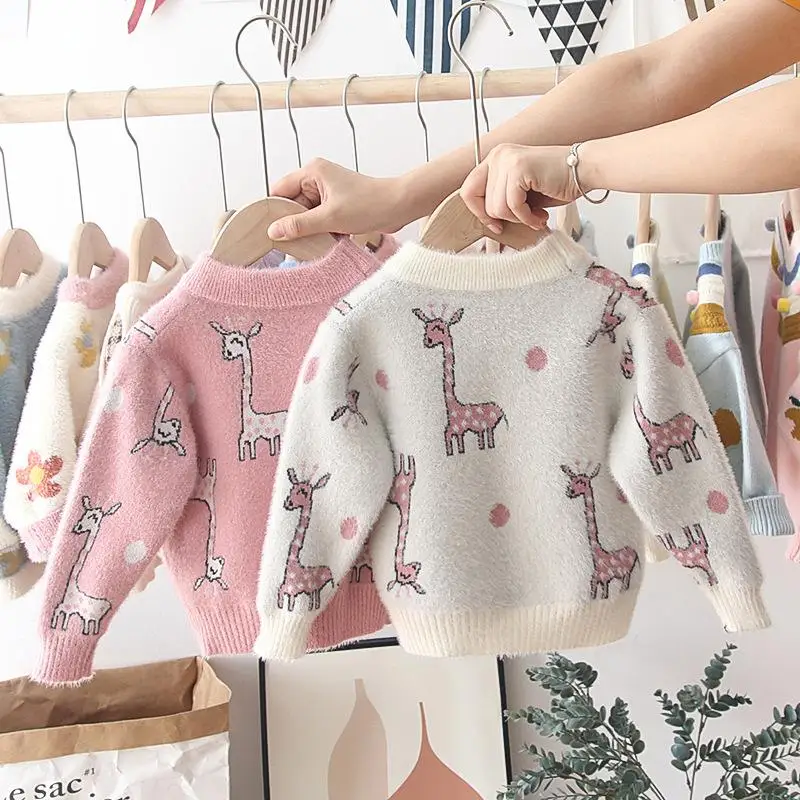Suéteres Para Niña Ropa De Invierno Chaqueta De Visón De Nuevo Estilo Suéter Abrigo Cálido Para Bebé De 1 A 5 Años Suéteres Para Niños Buy Niños De Lana Suéter De Las Niñas Suéteres Invierno Wea De