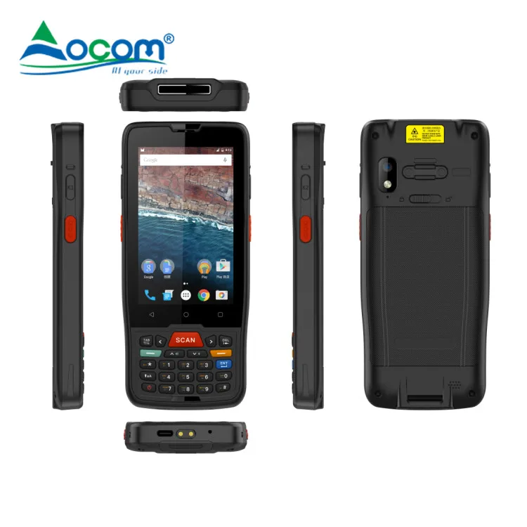 

New Update OCBS-A200 Handheld Android Pda Barcode Scanner 4G Communication Android9 Rugged Industrial Pda With Keyboard