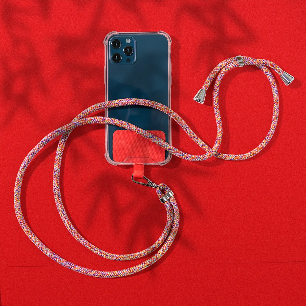 

Logo Custom Universal Cord Lanyard With Patch For Phone Case, Transparent, black, dark blue