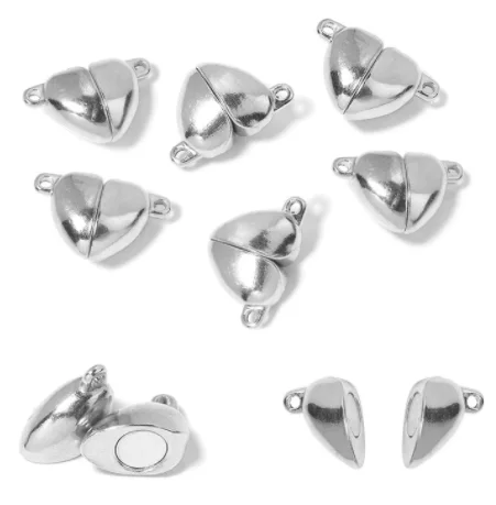 

Fashion Alloy Round Heart Magnet Charm Metal Love Magnetic Buckle For DIY Couple Jewelry Bracelet Necklace Making Accessory