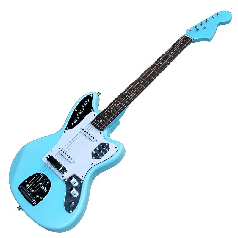 

Flyoung Sky Blue JAguar Electric Guitar Musical Instrument 6 Strings Cheap Price guitar