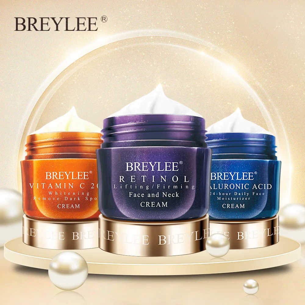 

BREYLEE hyaluronic acid moisturizing cream anti aging whitening anti wrinkle firming care skin viatamin c face cream, 3color