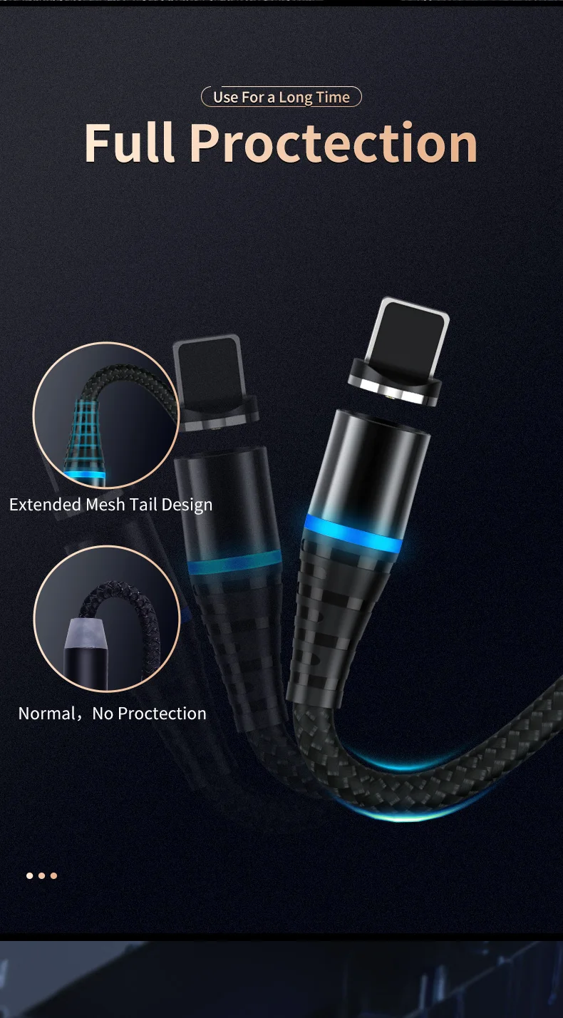 Factory Price Magnetic Charging Cable 3 In 1 Data Usb Cable - ANKUX.COM