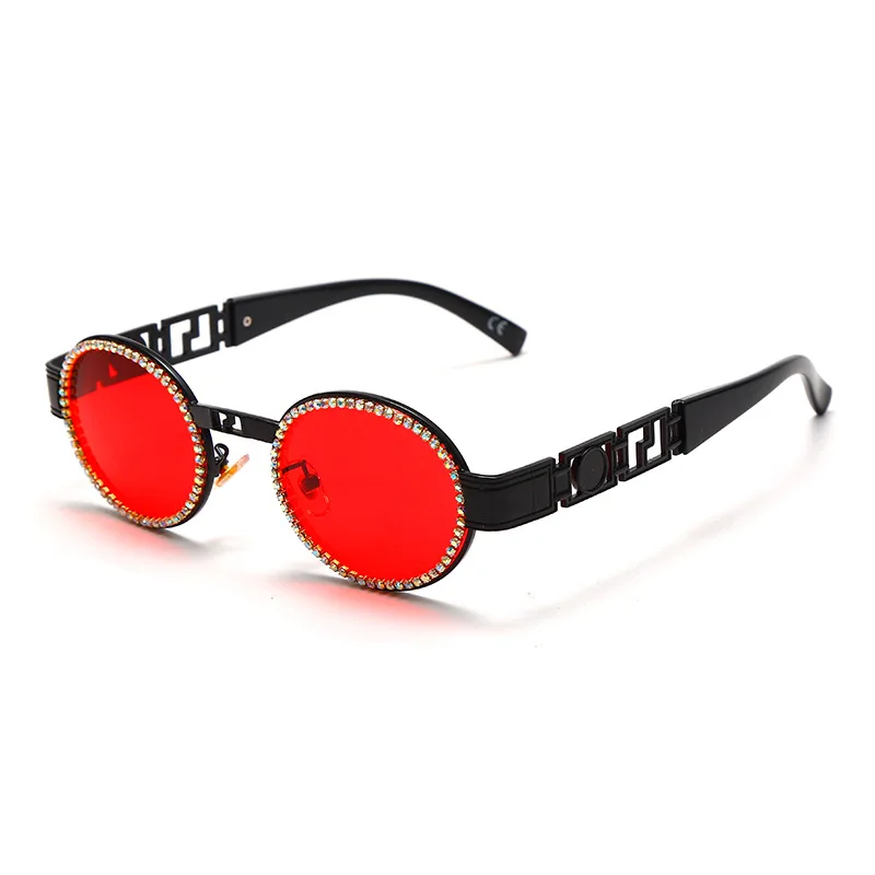 

2021 New brand design luxury rhinestone trendy shades women sunglasses 50629