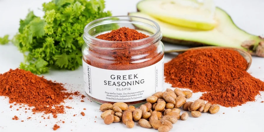A table comparison chart of common Greek seasoning ingredients