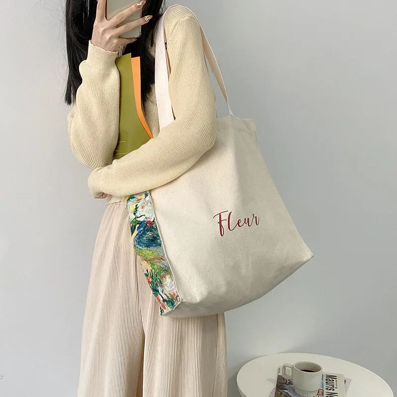 

Wholesale Fashion Canvas Casual Women Shoulder Bag with Oil Painting