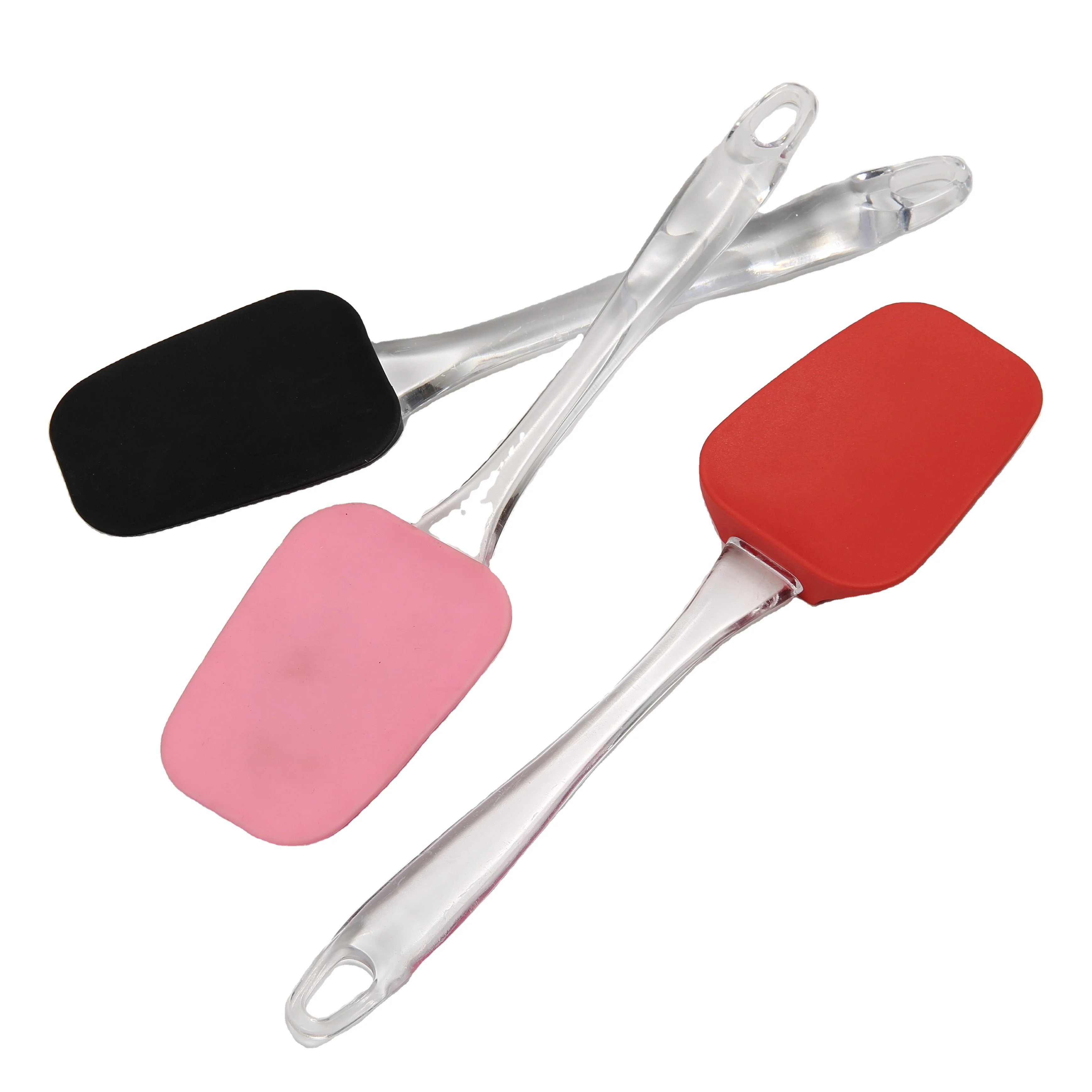 

Top Raking 2021 Silicone Scraper Knife Set Baking Tools Kitchen Accessories, Red,pink,black,light pink
