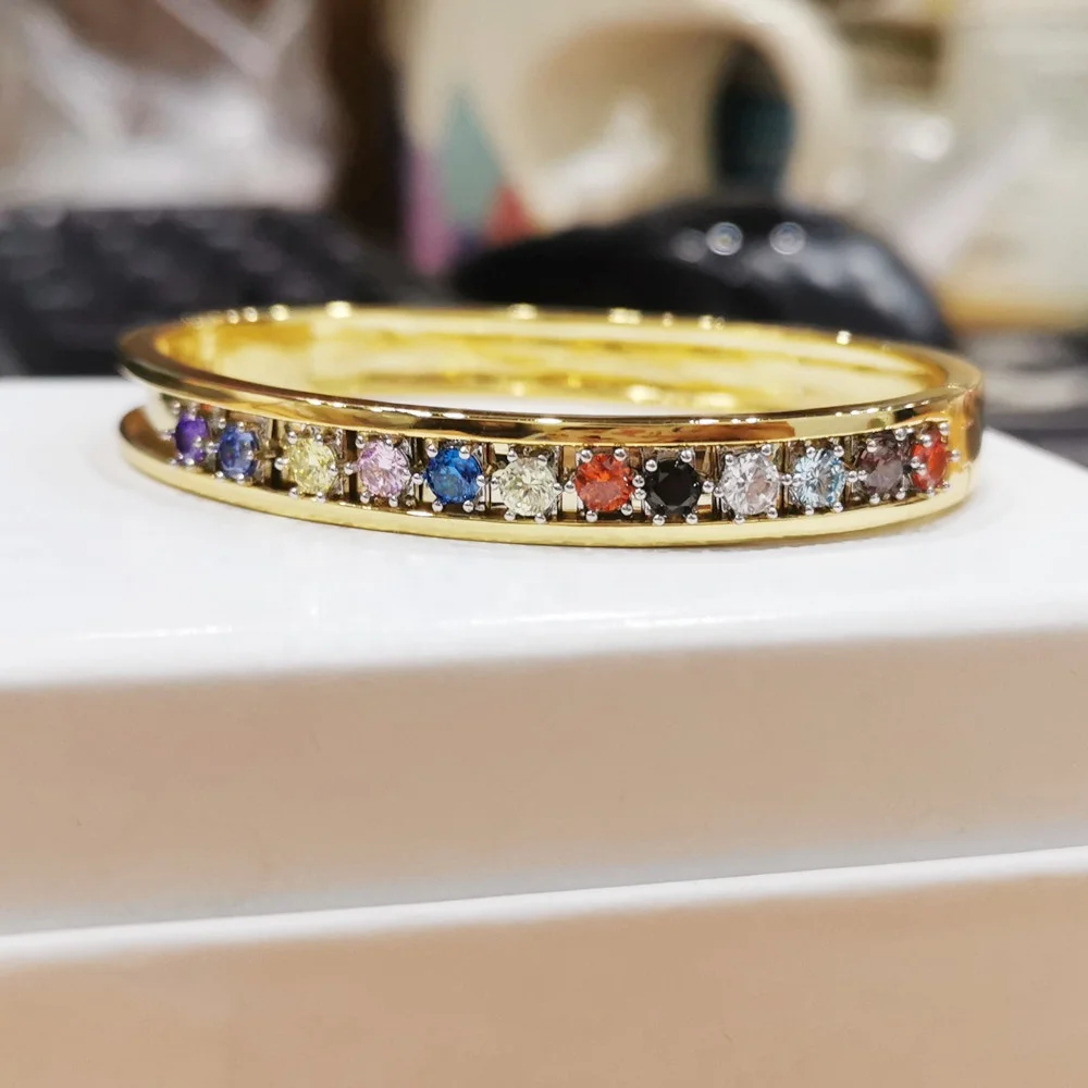 

2021 New Custom Sliding Letter Bangle Designer Charms Bracelet Making Jewelry for Diy Copper 4 Color, Gold/silver/rose gold/black