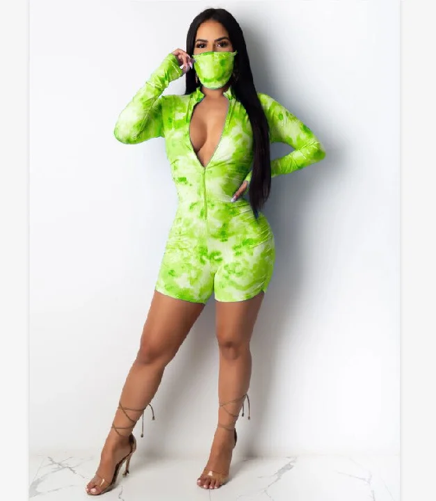 

New style fashion 2021 fall winter V-neck Bodysuit Pattern Print Sleepwear women Onesie Pajama Sexy women jumpsuit Onesie, 4 colors