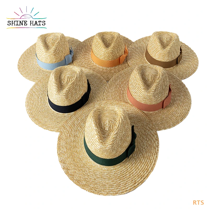 

Shinehats Wheat Colorful Straw Hats Sun Beach Sombreros Luxury Adults Plain Outdoors for Women Ladies Female Panama Style 1.0cm