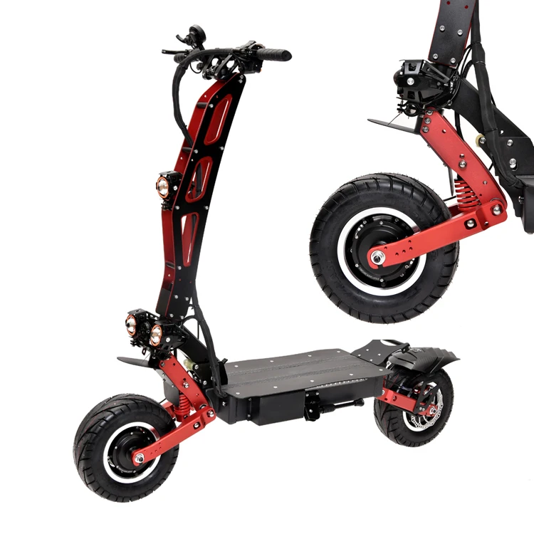 

6000W 72V 57.6ah 13inch Tire High Power And High Speed Long Range Dual Motor electric scooter
