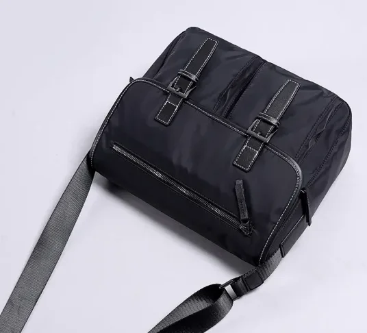Custom Shoulder Bag Leisure Canvas Waterproof School Bags Leather Business Single Shoulder