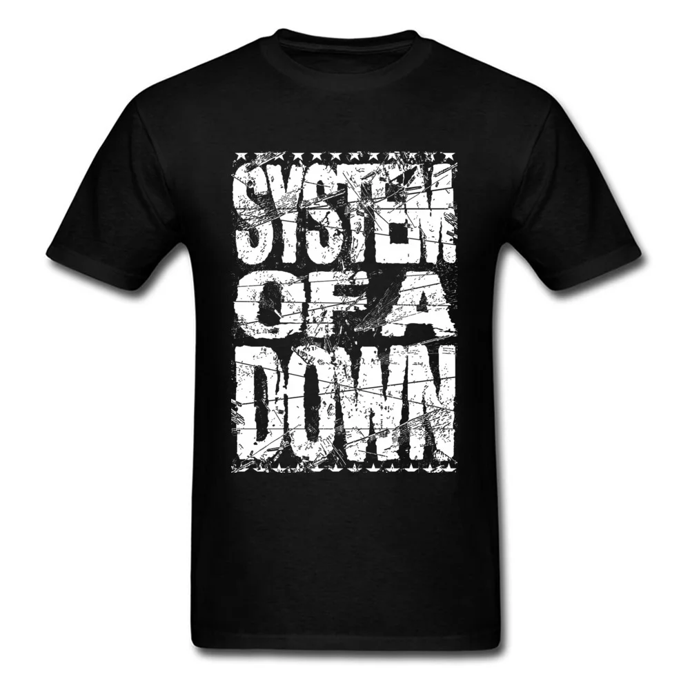 

System Of A Down T Shirt Men Logo T-shirt Hip Hop Tee Fashion Black White Clothing Vintage Letter Tops Band Tshirts