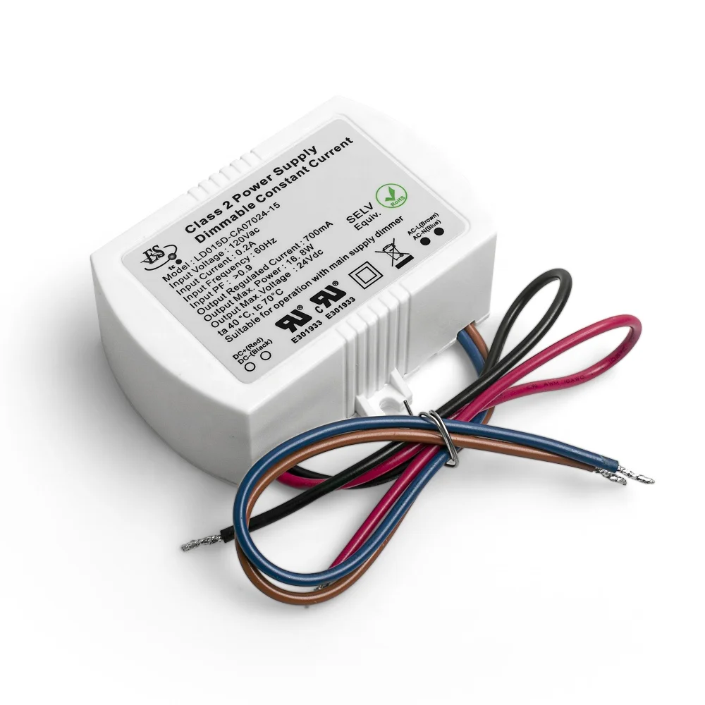 Es Ul Cul Fcc Ce Approved 16.8W 30-48Vdc 350Ma Constant Current Triac Dimmer Waterproof Ip65 Led Driver