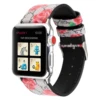 Vintage Flower PU leather Watch Strap for Watch Apple bands Series 5 4 3 2 1 fancy Leather Watch Band 40mm 44mm 38mm 42mm