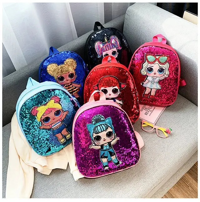 

new sequin print cartoon back pack children backpack custom design bags school bags kids backpack, 3 color