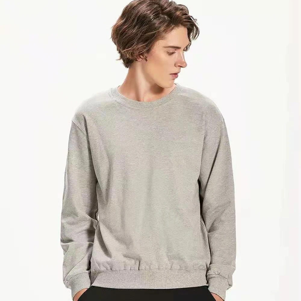 

New Sweater Falling Shoulder Cotton Round Neck Pullover Sweater Casual Custom LOGO Customised Hoodie Hoodie Blank, Picture shows