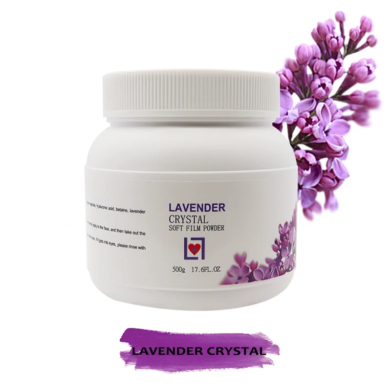 

Hot Selling Lady Facial Beauty Peel Off Face Mask Lavender Crystal Powder Mask Powder Mask Hydro Jelly, As picture