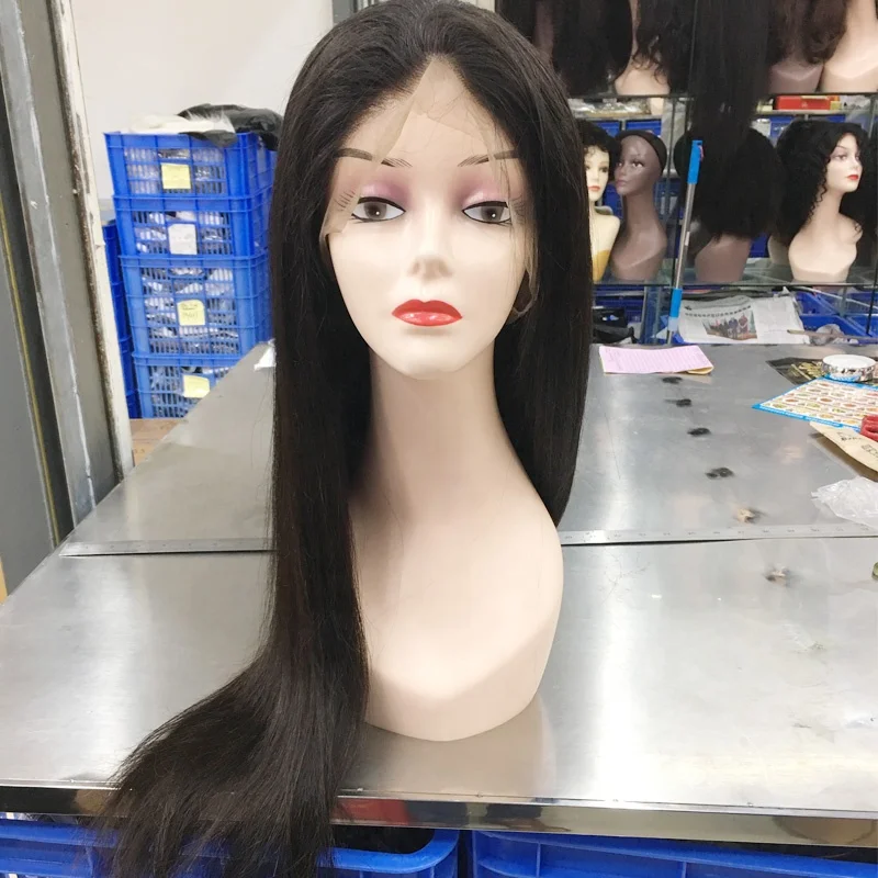 

Virgin Brazilian Human Hair 40inch Wigs Pre Plucked Swiss Lace Front Wigs For Black Women