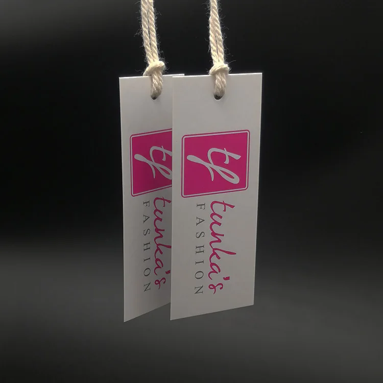 Customized New Design Logo Fashion Tshirt Custom Hang Tag Tags for Clothes Label Size Tag