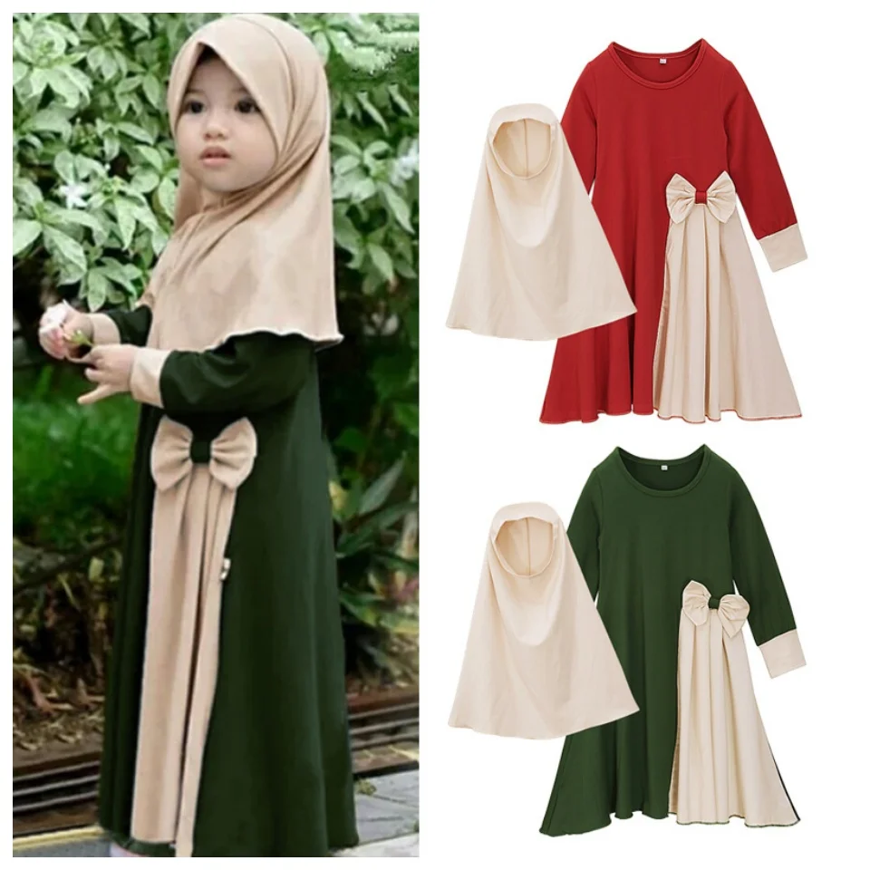 Islamic Long Skirt Dress Headscarf