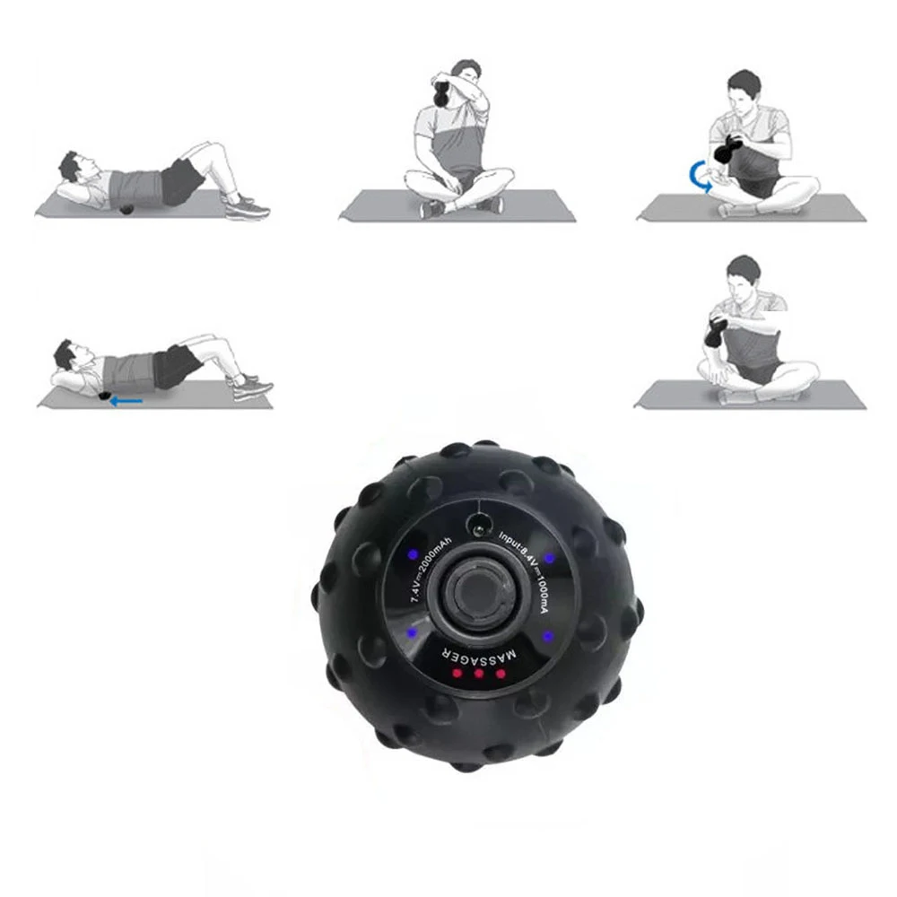 

ABS Vibrating Massage Ball Electric Massage Roller Fitness Ball Relieve Trigger Point Training Fascia Local Muscle Relaxation