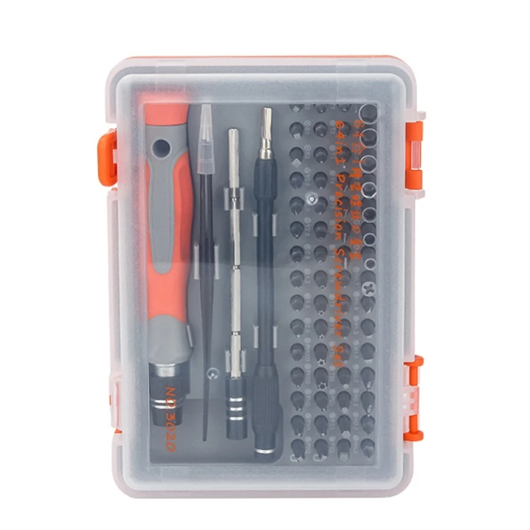 

Hot 64 In 1 Screwdriver Kit Cell Phone Tablet Vanadium Steel Disassembly Tools Set