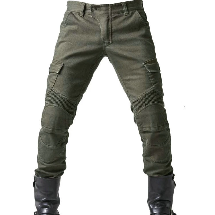 

Motor bike racing Jeans more pockets biker man jeans fashion slim fit type high-quanlity zipper fly casual pant, Two colors