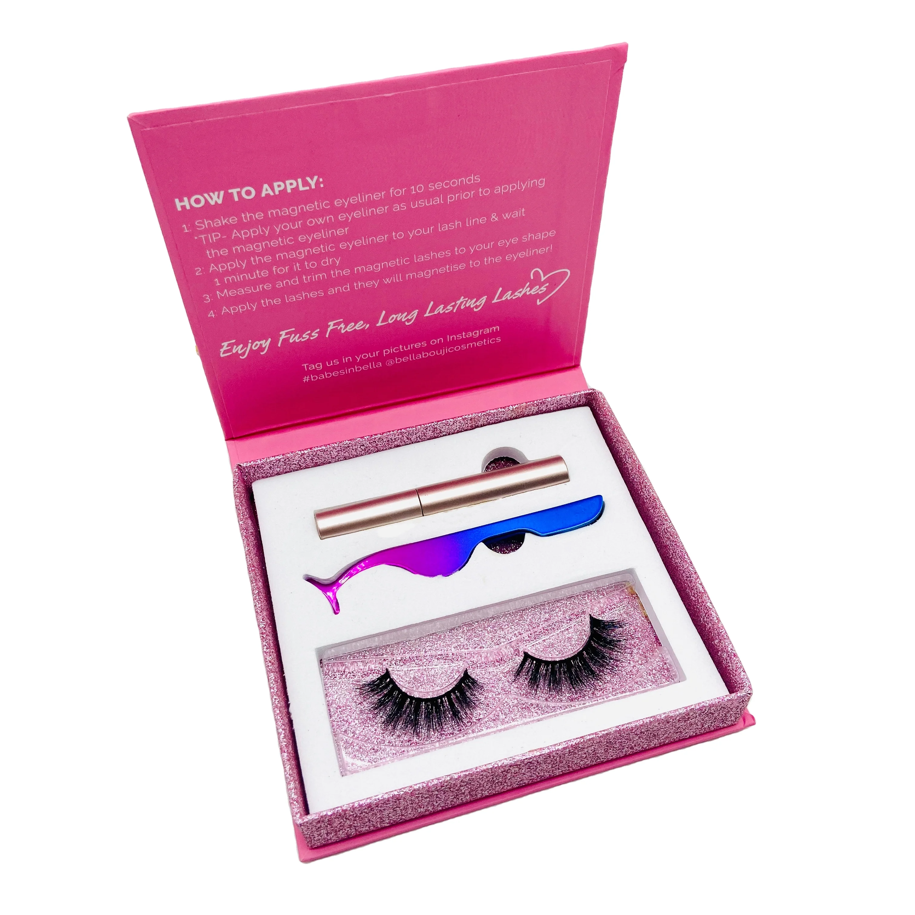 

private label faux mink magnetic eyelashes with eyeliner magnetic eyelashes and eyeliner set with tweezers