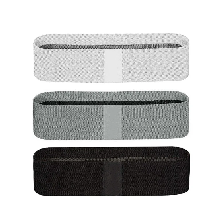 

Custom Printed Logo Gray Black Yoga Workout hip resistance band set of 3 resistance bands