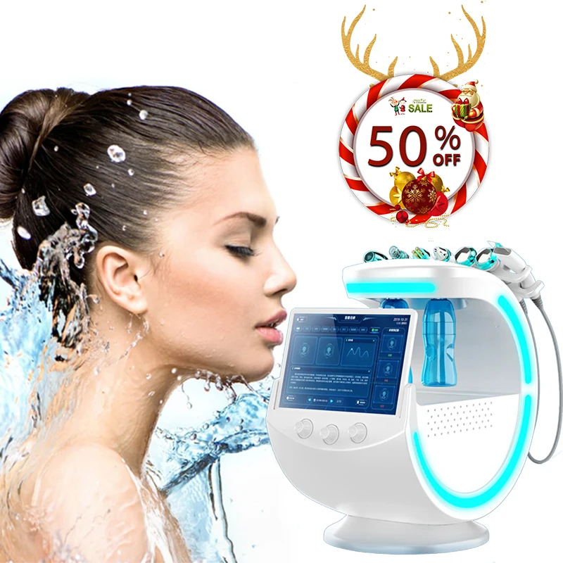 

Newest Hot Sale RF Aqua Skin Scrubber Facial Machine Skin Care 7 In 1 Oxygen Micro Dermabrasion Beauty Instruments