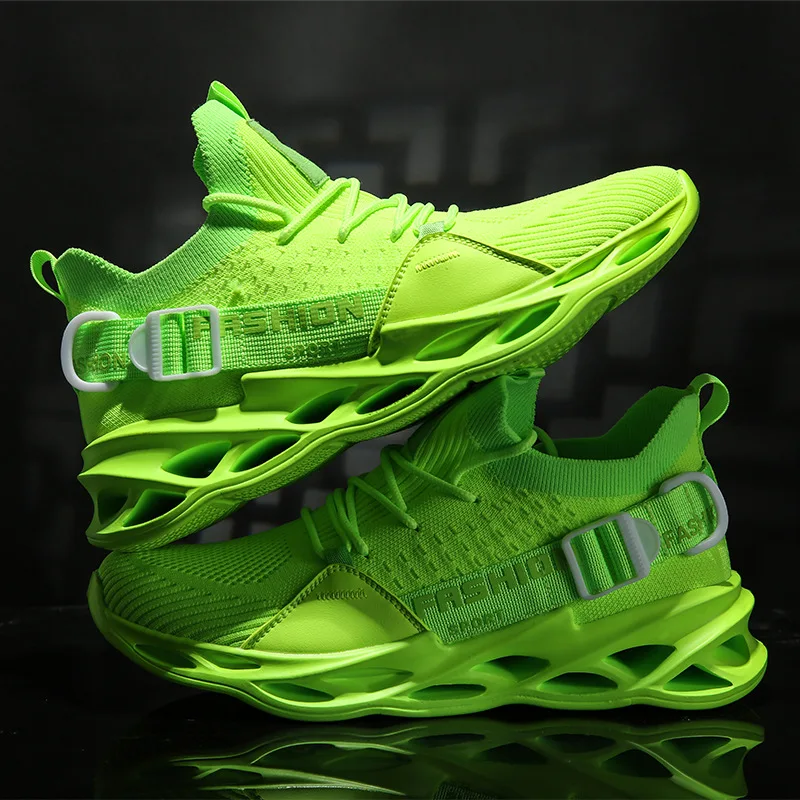 

F11445A New Blade Tide Running Shoes Outdoor Cross-border Lightweight Thick Heel Sneakers With Lace-up, As picture