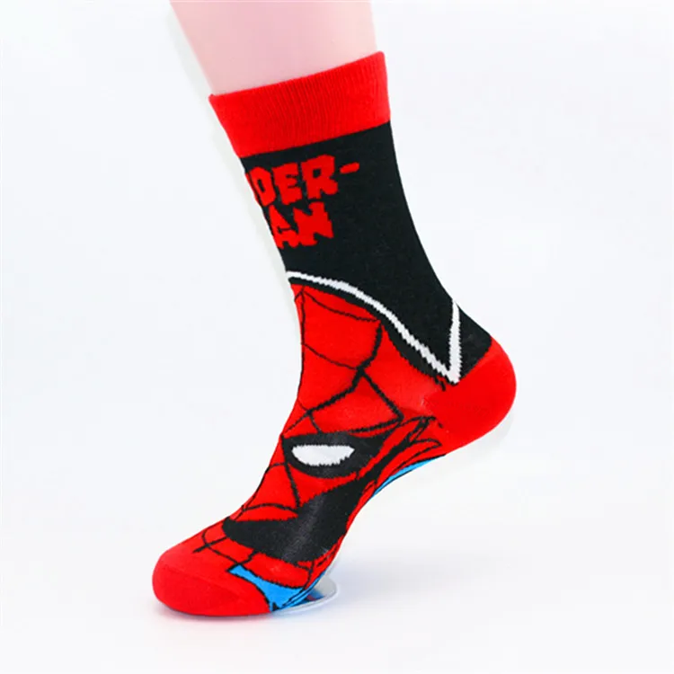 

Wholesale knitting jacquard cartoon designs personality lovely mid-calf socks Anime adult men cotton tube socks, Multi color