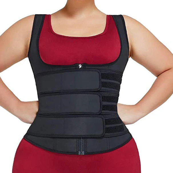 

New Arrival 9 Steel Boned 3 belts Waist Training Corset Latex Waist Trainer Sexy Women, Black