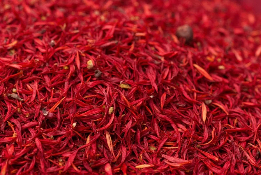 Glass jars containing saffron threads stored in a dark wooden cabinet with temperature and humidity controls