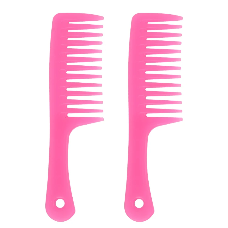 

plastic personalized wide round tooth detangling hair comb cheap flat styling hair comb, Customized