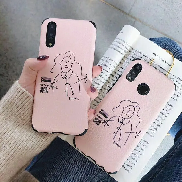 

UNIMOR pr emium anti-shock 360 protective tpu soft pu leather fabric cell phone case for girls lady fancy pink phone case
