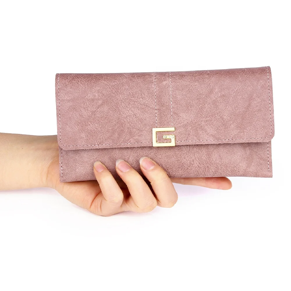 

Haoxing multi-card long clutch handbag leather women wallet