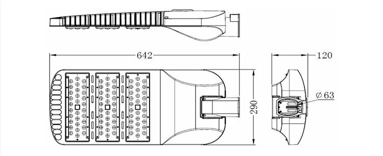 CB ENEC CE ROHS Certified Outdoor IP66 130w 150w 180w 200w Led street light Parking Area Light Fixture
