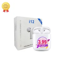 

Dropshipping i12 Touch Control True Wireless Bluetooths Earbuds Earphone Airpoding i12 tws Headphone with Auto Pairing