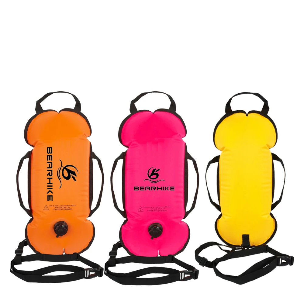 

Yellow Open Water Sea Swimming Floating Dry Backpack Buoy, Yellow orange pink