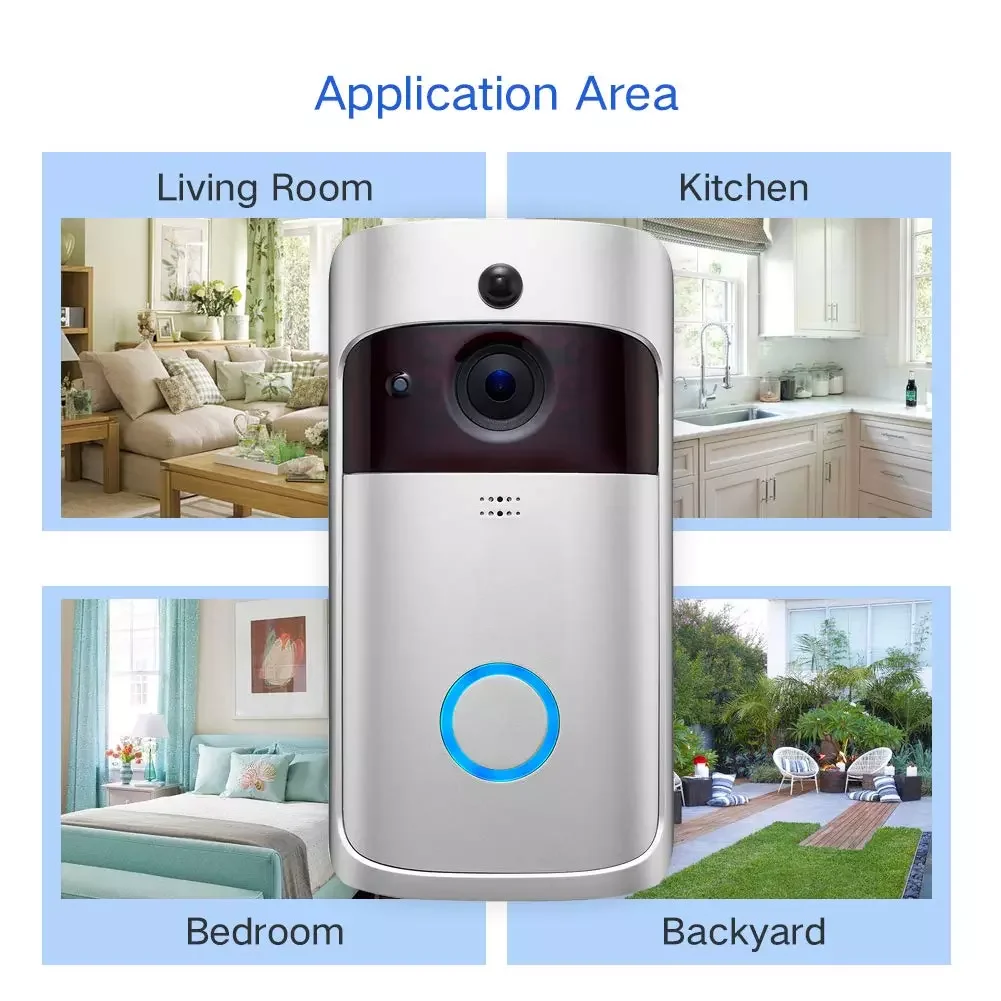 Wireless Ip 720p Door Bell With Battery Hidden Camera With Night Vision For Apartment Home