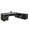 Latest l shape executive office wooden modern computer table specifications designs