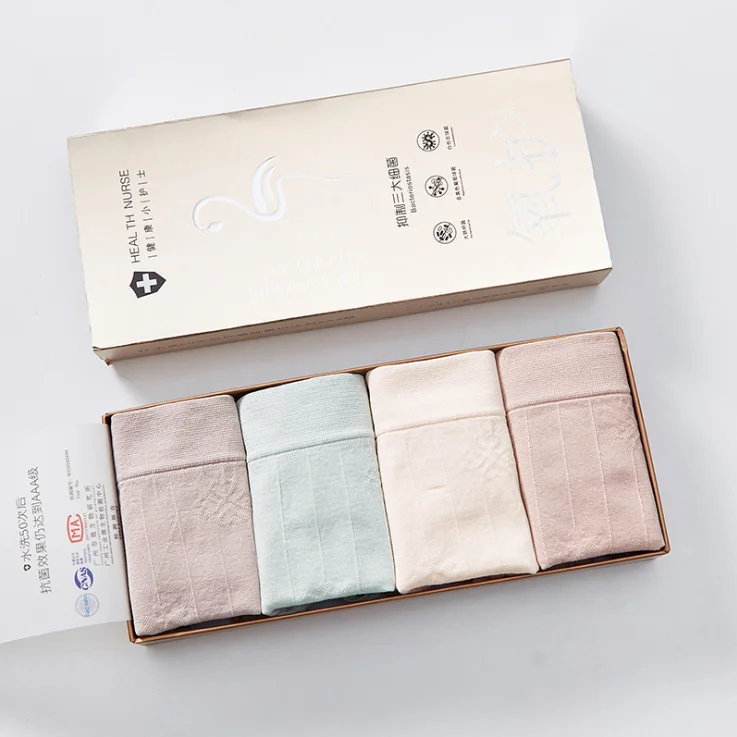 

[4 boxes] Gold box graphene wet underwear seamless Japanese minimalist mid-waist briefs Hot seller of women's underwear