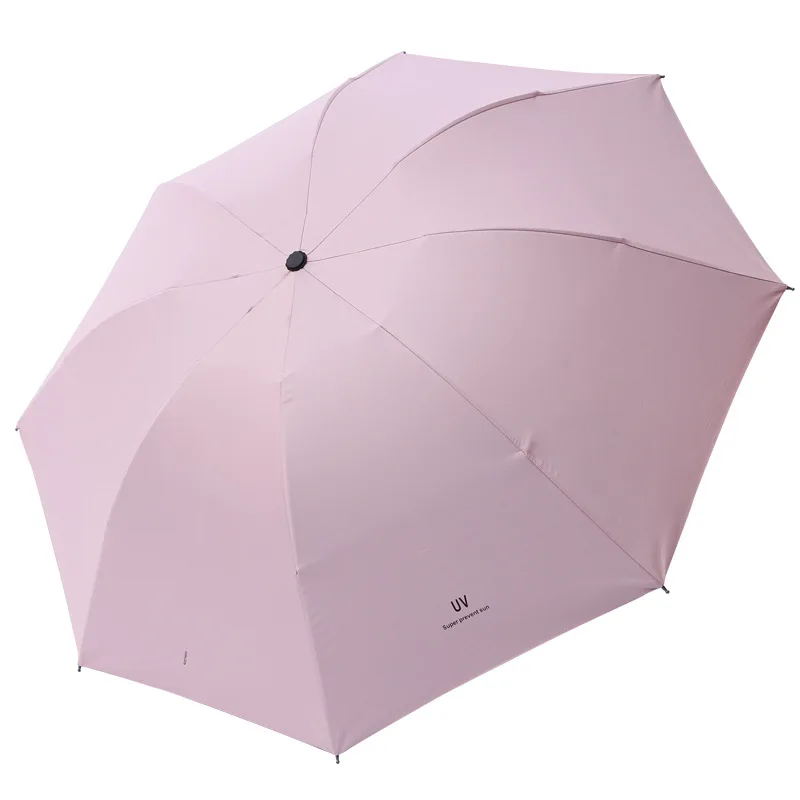 

Wholesale 21 inches 8 ribs anti uv protection lowest price compact mini super small size custom 3 folding umbrella with logo