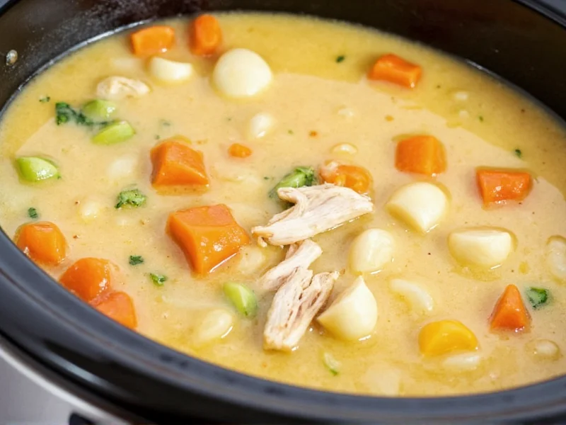 Easy Slow Cooker Chicken Soup Recipe in 15 Minutes Prep